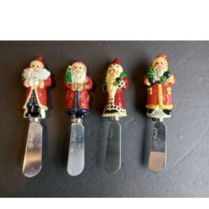 Christopher Radko Home for the Holidays Santa Pate Knives/Spreaders